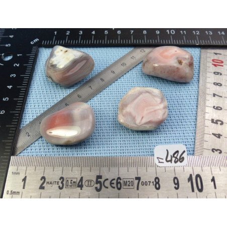 Agate Rose du Botswana Q Extra Lot de 4 Pierres Roulées 79gr | Minéraux Paubrasil