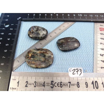 Astrophyllite véritable et rare Lot de 3 Galets Plats 28g | Minéraux Paubrasil