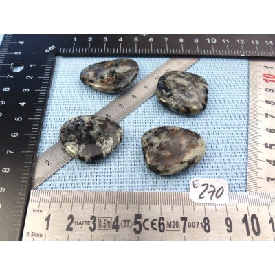 Astrophyllite véritable et rare Lot de 4 Galets Plats 47gr50 | Minéraux Paubrasil