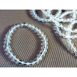 Bracelet en Cristal de Roche Q Extra en perles de 6mm 