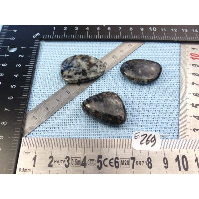 Astrophyllite véritable et rare Lot de 3 Galets Plats 33gr50 | Minéraux Paubrasil
