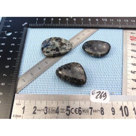 Astrophyllite véritable et rare Lot de 3 Galets Plats 33gr50 | Minéraux Paubrasil