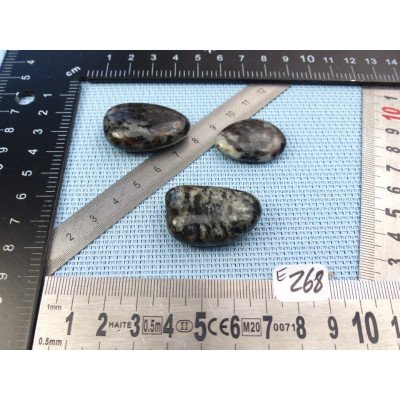 Astrophyllite véritable et rare Lot de 3 Galets Plats 36g | Minéraux Paubrasil
