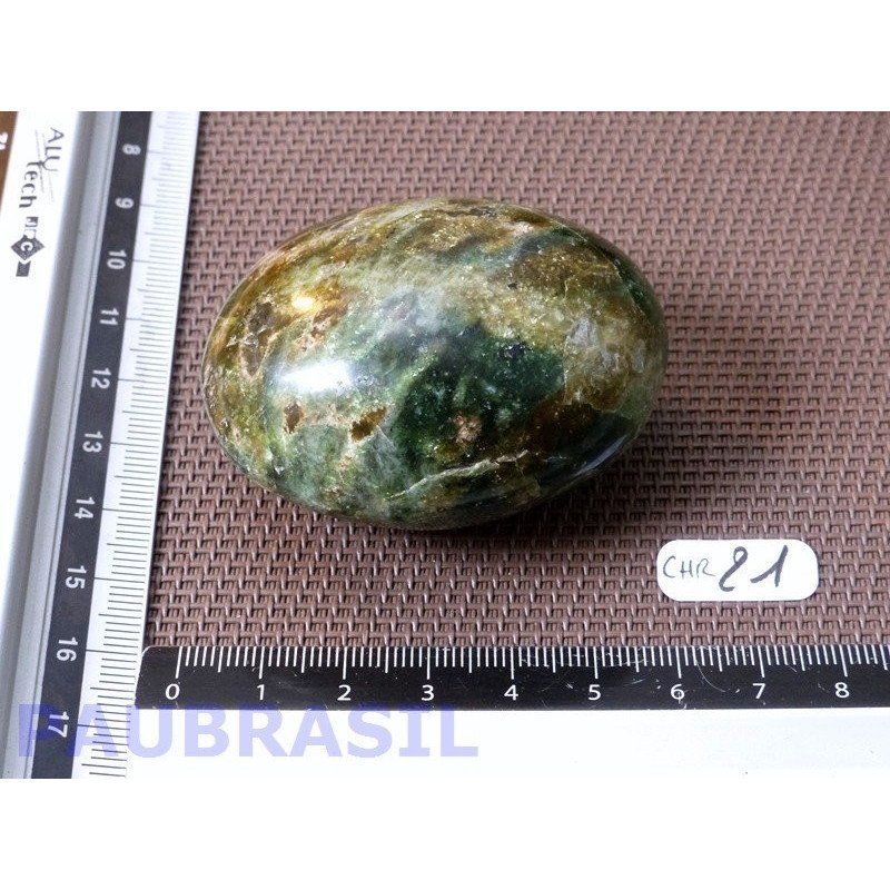 Chrysoprase de Madagascar Q Extra en galet poli 93gr