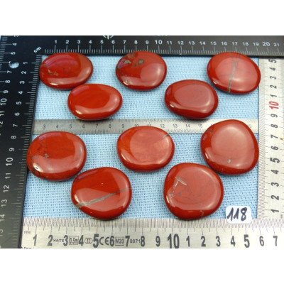 Jaspe Rouge Pierre Plate Q Extra à l unité de 42 à 44 mm | Minéraux Paubrasil