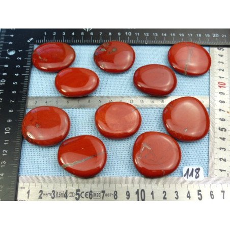 Jaspe Rouge Pierre Plate Q Extra à l unité de 42 à 44 mm | Minéraux Paubrasil