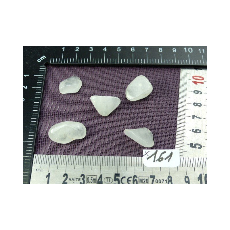 Quartz Neige Lot de 5 Pierres Roulées 14g | Minéraux Paubrasil