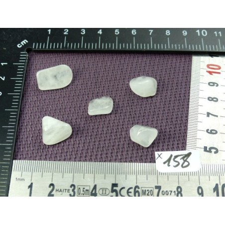 Quartz Neige Lot de 5 Pierres Roulées 10g | Minéraux Paubrasil