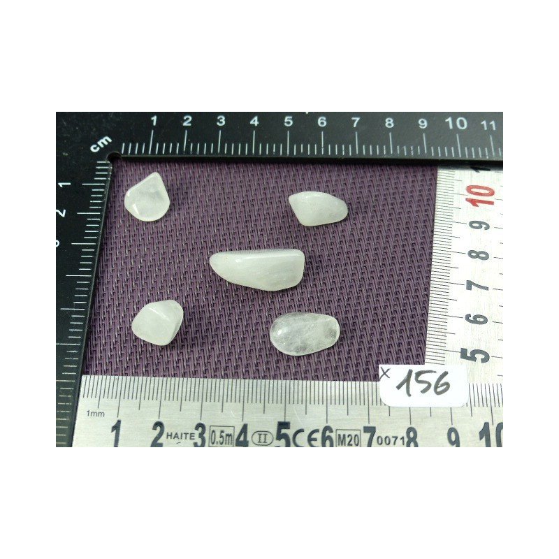 Quartz Neige Lot de 5 Pierres Roulées 13g | Minéraux Paubrasil