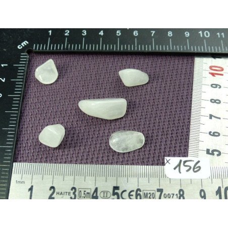 Quartz Neige Lot de 5 Pierres Roulées 13g | Minéraux Paubrasil