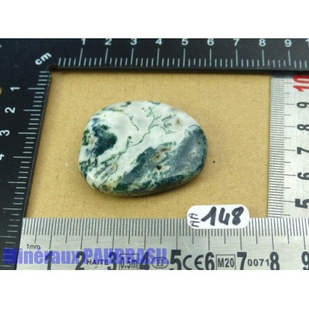 Agate arborisée - agate arbre pierre plate Inde 27gr50