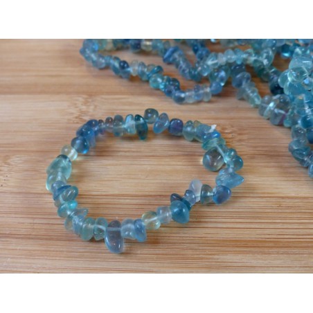 Bracelet baroque en Fluorite ou fluorine bleue