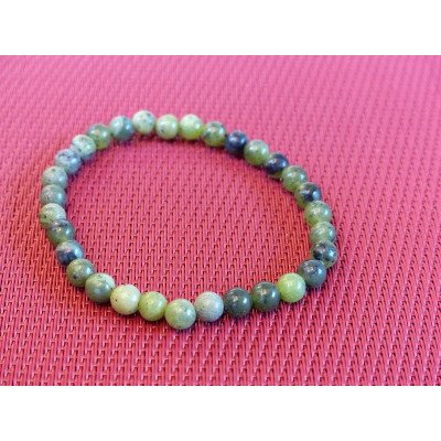 Bracelet Jaspe Dalmatien Lamparcien Q Extra en perles de 6mm