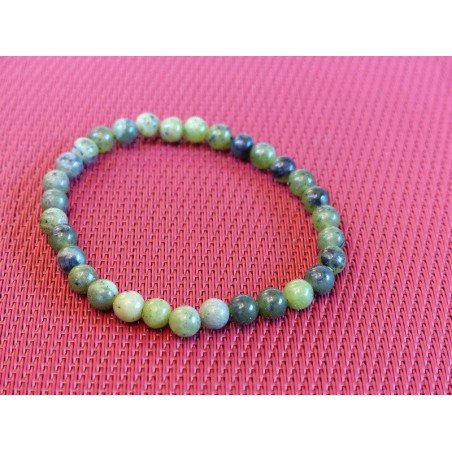 Bracelet Jaspe Dalmatien Lamparcien Q Extra en perles de 6mm