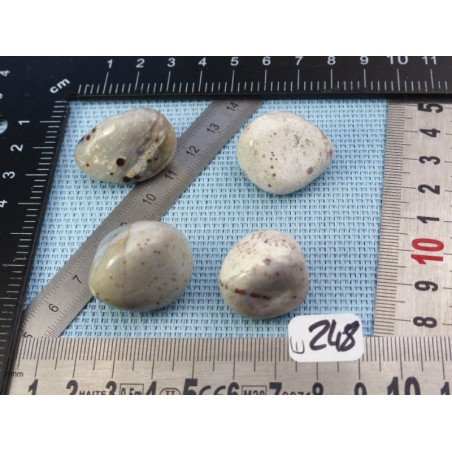 Mangano Calcedoine ou Mangan Chalcedony Lot de 4 Pierres Rou | Minéraux Paubrasil