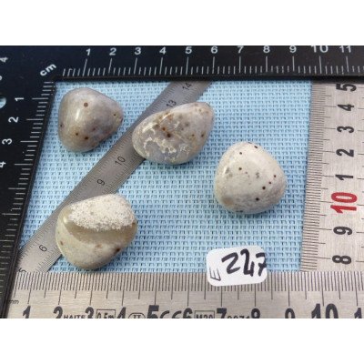 Mangano Calcedoine ou Mangan Chalcedony Lot de 4 Pierres Rou | Minéraux Paubrasil