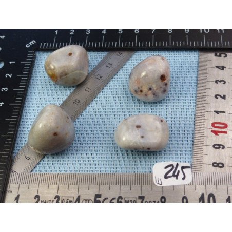 Mangano Calcedoine ou Mangan Chalcedony Lot de 4 Pierres Rou | Minéraux Paubrasil