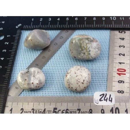 Mangano Calcedoine ou Mangan Chalcedony Lot de 4 Pierres Rou | Minéraux Paubrasil