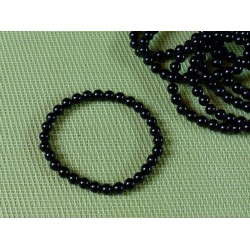 Bracelet Tourmaline Noire, schorl Q Extra en perles de 6mm