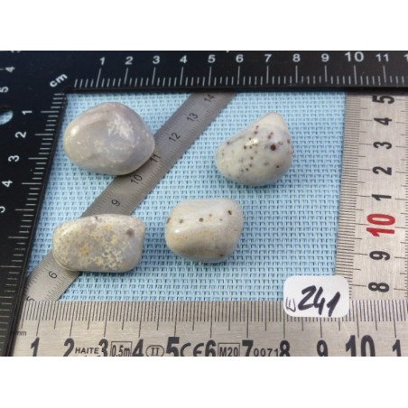 Mangano Calcedoine ou Mangan Chalcedony Lot de 4 Pierres Rou | Minéraux Paubrasil