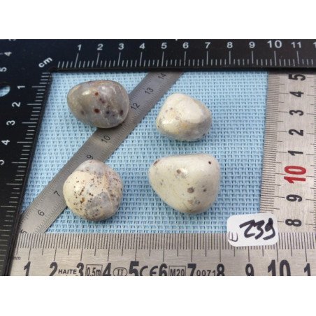 Mangano Calcedoine ou Mangan Chalcedony Lot de 4 Pierres Rou | Minéraux Paubrasil