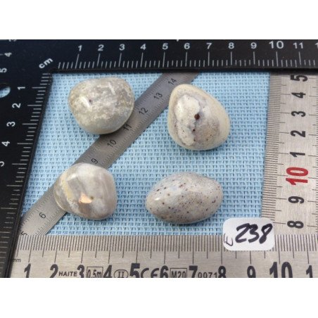 Mangano Calcedoine ou Mangan Chalcedony Lot de 4 Pierres Rou | Minéraux Paubrasil