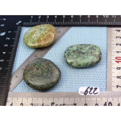 Chrysocolle Lot de 3 Pierres Plates 60g | Minéraux Paubrasil