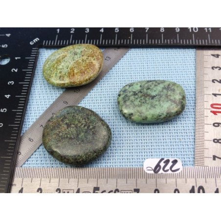 Chrysocolle Lot de 3 Pierres Plates 60g | Minéraux Paubrasil