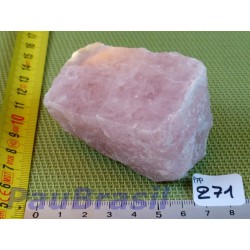 Quartz rose pierre 1 face polie de 214gr du Brésil