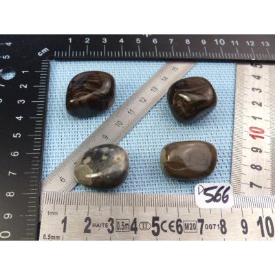 Silex Lot de 4 Pierres Roulées 60gr50 | Minéraux Paubrasil