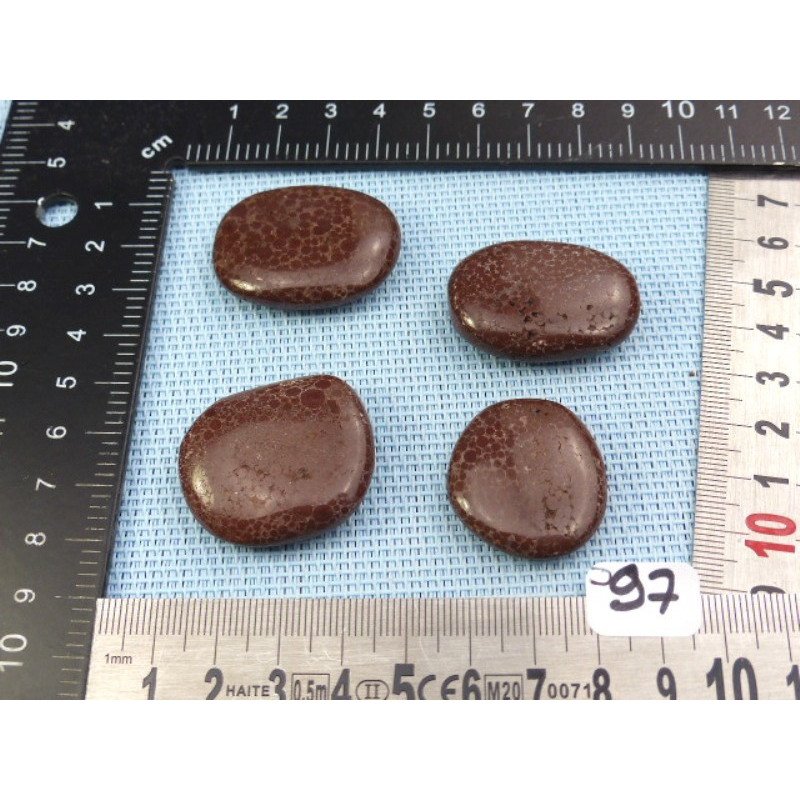Margarita - Oolite Lot de 4 Pierres Plates 54g | Minéraux Paubrasil