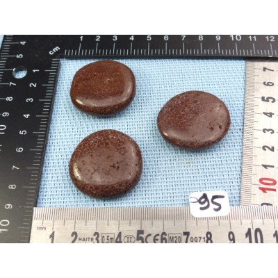 Margarita - Oolite Lot de 3 Pierres Plates 62g | Minéraux Paubrasil