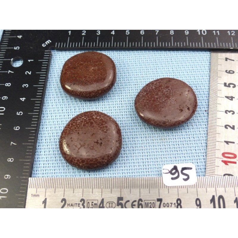 Margarita - Oolite Lot de 3 Pierres Plates 62g | Minéraux Paubrasil