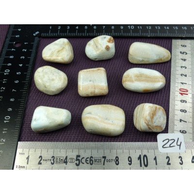 Aragonite Bleue du Pakistan Pierre Semi Roulée à l unité de  | Minéraux Paubrasil