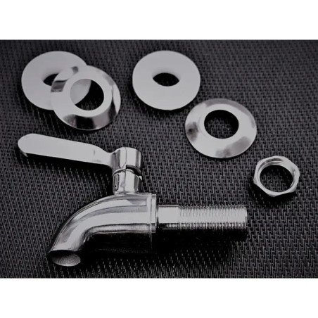 Robinet en inox pour fontaine filtrante stéfani en terre cuite