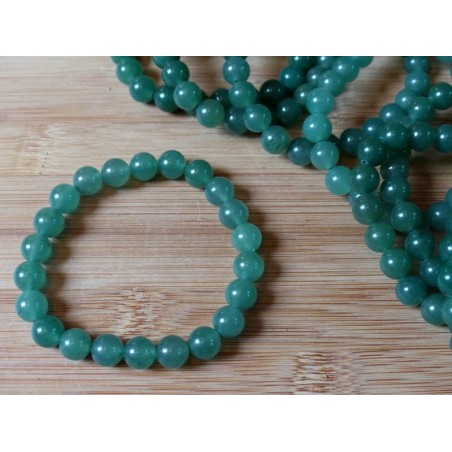 Bracelet Aventurine Verte perles 8mm 