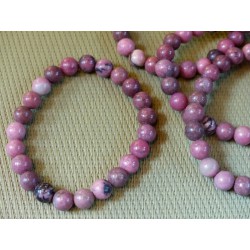 Bracelet Rhodonite perles de 8mm