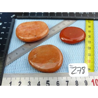 Aventurine Orange Lot de 3 Pierres Plates 65gr | Minéraux Paubrasil