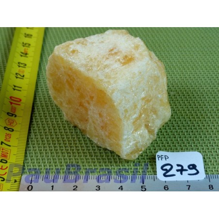 Calcite Orange en pierre une face polie de 180 g