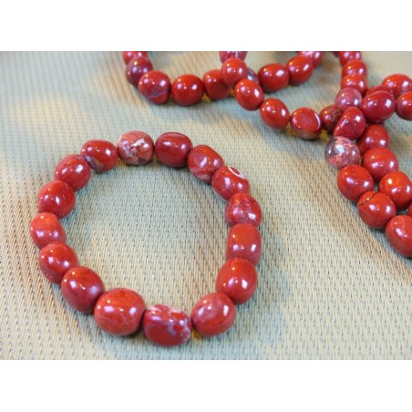 Bracelet Jaspe Rouge en pierres roulées Bracelet Jaspe Rouge en pierres roulées