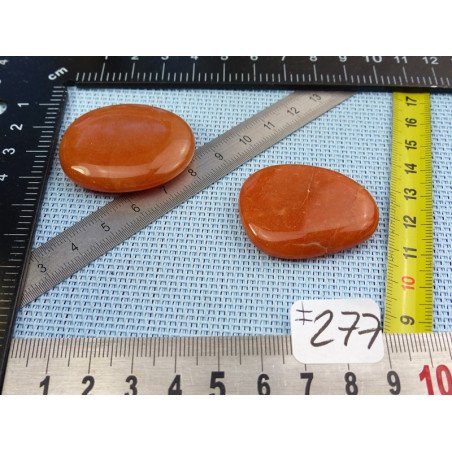 Aventurine Orange Lot de 2 Pierres Plates 35gr | Minéraux Paubrasil