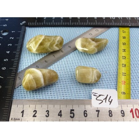 Prasiolite Lot de 4 Pierres Roulées 49g | Minéraux Paubrasil