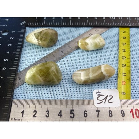 Prasiolite Lot de 4 Pierres Roulées 51g | Minéraux Paubrasil