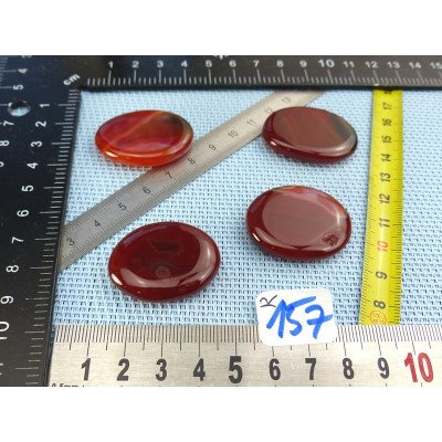 Cornaline Lot de 4 Pierres Plates Mini 46g | Minéraux Paubrasil