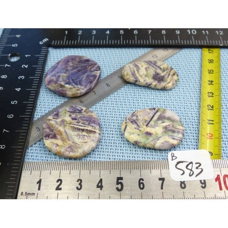 Charoite de Chine Lot de 4 Pierres Plates Fines 36g | Minéraux Paubrasil