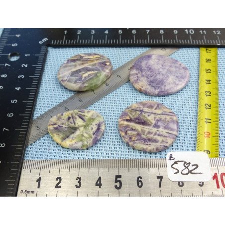 Charoite de Chine Lot de 4 Pierres Plates Fines 35g | Minéraux Paubrasil