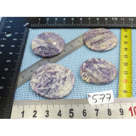 Charoite de Chine Lot de 4 Pierres Plates Fines 40g | Minéraux Paubrasil
