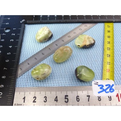 Jade Jaune d'Australie - Prehnite Jaune Lot de 5 Pierres Rou | Minéraux Paubrasil