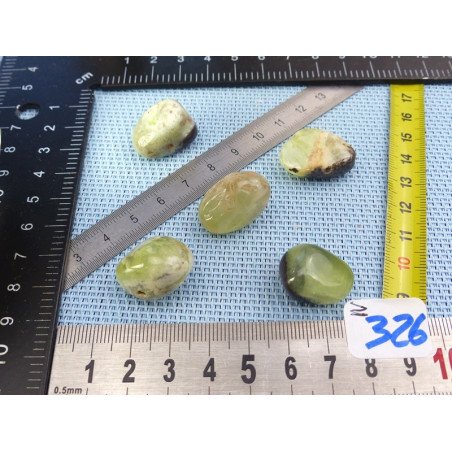 Jade Jaune d'Australie - Prehnite Jaune Lot de 5 Pierres Rou | Minéraux Paubrasil