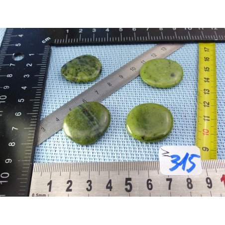 Jade Néphrite Lot de 4 Pierres Plates Mini 25g | Minéraux Paubrasil